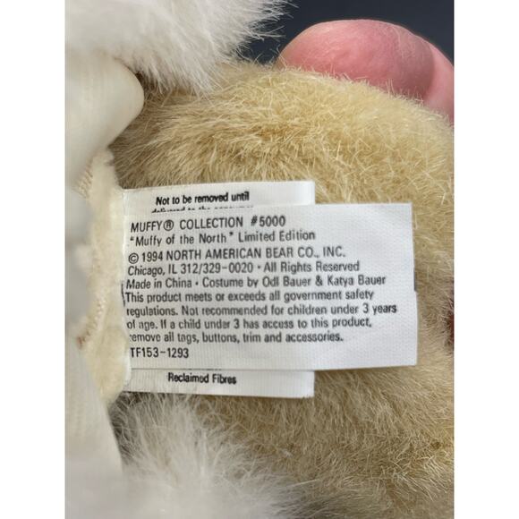 Muffy Vanderbear Muffy of the North Alaska Seal #5000 Teddy Bear 1994 Odl Bauer - Picture 6 of 6
